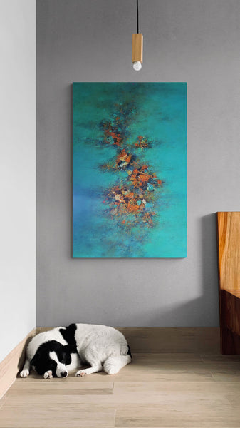 Peaking bottom  32" x 48"