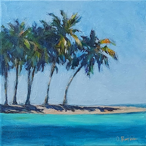 Shady beach 12"x12"