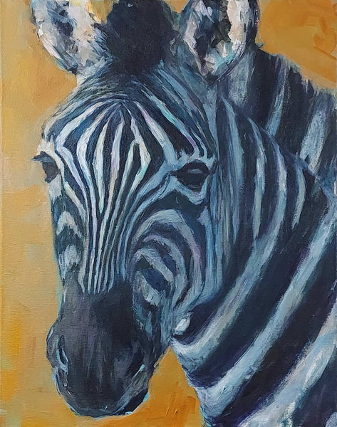 Zebra head 16"x20"